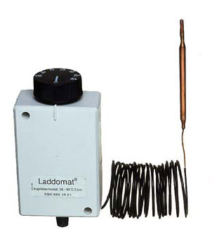 Boiler stove flue thermostat