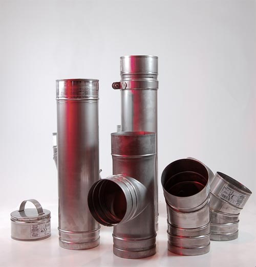 Single skin stainless steel flue for UK chimneys