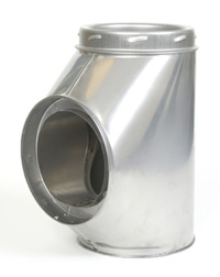 Selkirk twin wall flue - 90 degree tee and plug