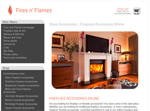 Fireside accessories, fire screens, log basket, fire tools