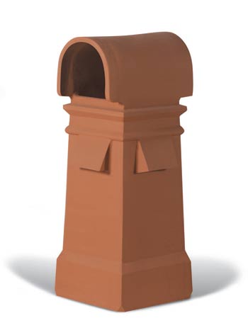 Hooded square chimney pot with pockets - chimney pots and inserts UK