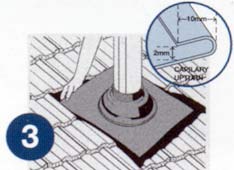 Fitting a Seldek aluminium roof flashing step 3