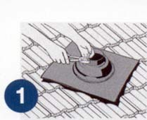 Fitting a Seldek NuLead roof flashing step 1