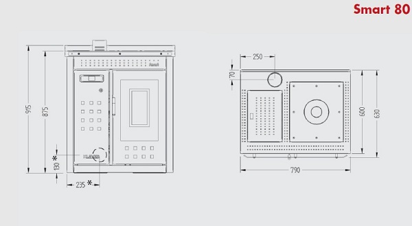 wood burning stove technical details picture