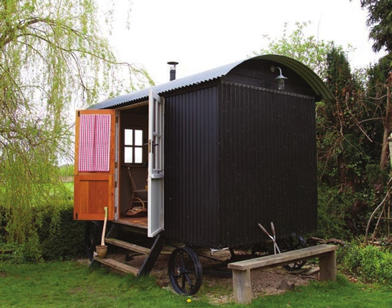 stove in a shepherds hut gipsy wagon