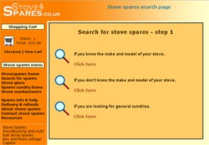 Stovespares.co.uk website screenshot
