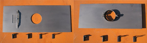 Steel register plate UK - chimney register plates made to order