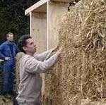 building with straw bales