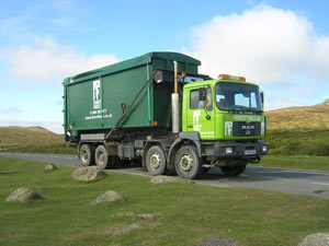 wood pellet delivery truck